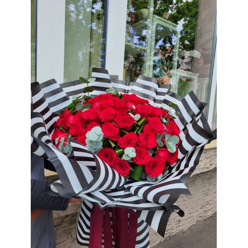Buchet 35 trandafiri rosii